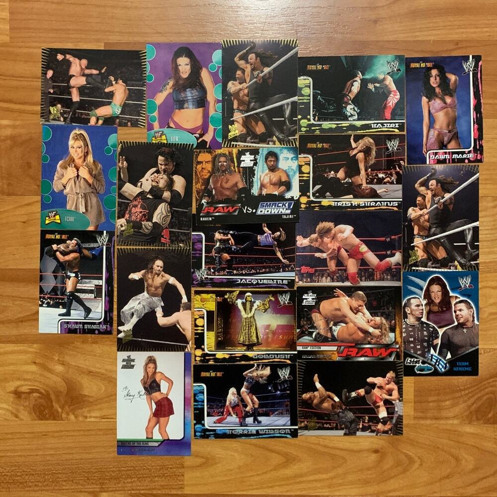 Lot of W Wrestling Cards